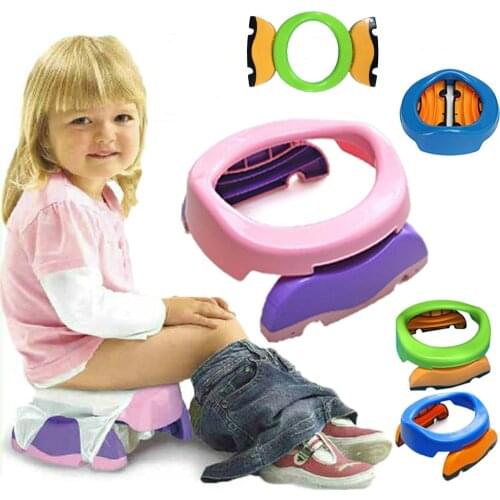 Baby Travel Potty Seat 2 In 1 Portable Foldaway Toilet Seat Children Comfortable Assistant Multifunctional Environmentally Stool