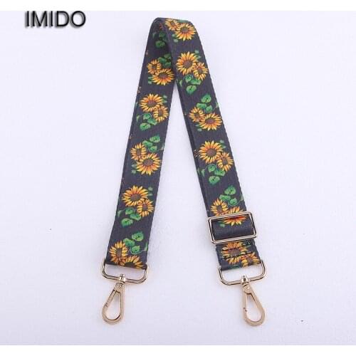 IMIDO Fashion Sun Flower Adjustable Strap for bags women handbags Replacement Shoulder Straps Bag Belt Female Accessories STP014