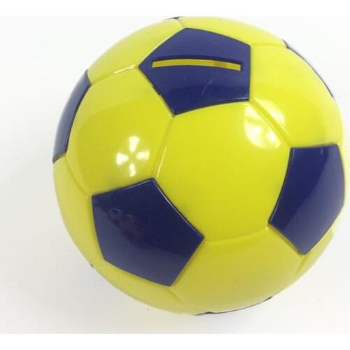 Ball-Shaped Fan Team Piggy Bank-Yellow Navy Blue