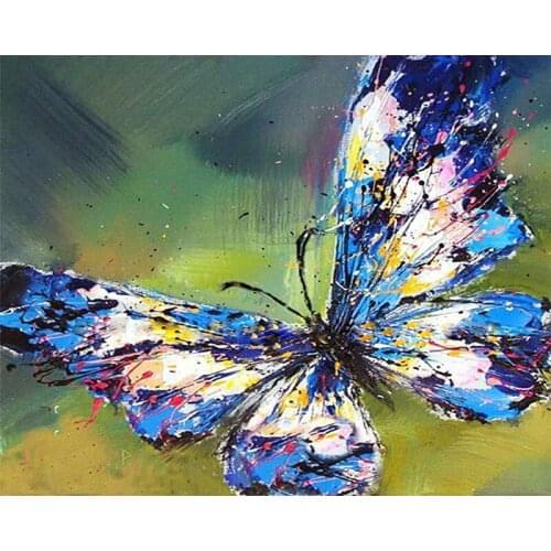 DIY Digital Painting By Numbers butterfly oil painting mural Kits Coloring Wall Art Picture Gift frameless