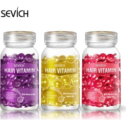 Sevich 3PCS/SET Hair Vitamin Keratin Capsule Set Repair Damaged Hair Serum for Dry Hair Nourishing Anti Hair Loss Moroccan Oil