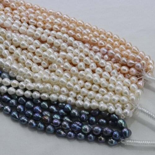 New wholesale 5 strings near drop shape real pearl 9-10mm free shipping