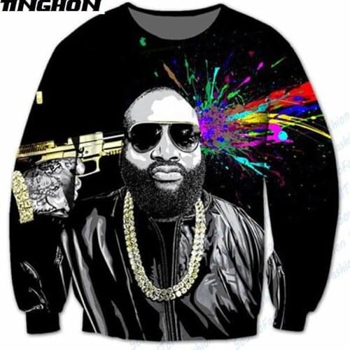 New Fashion Mens/Womens Rick Ross 3D Print Sweatshirt Hoodies Plus Size XS 6XL 7XL