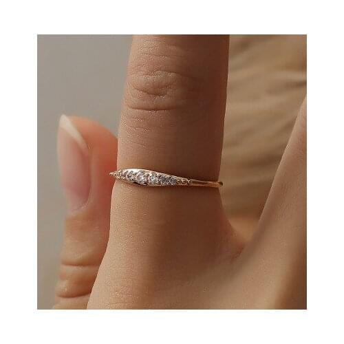 New fashionSimple wild zircon couple ring For Women girl Accessories jewelry wholesale