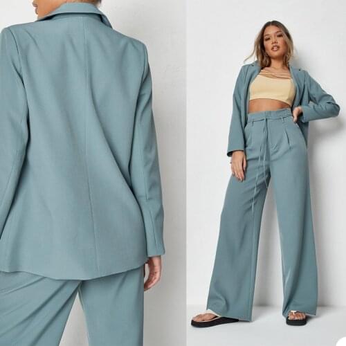 Casual Women Suits Custom Made Loose Notched Lapel Streetwear Office Lady Daily Sport Coat 2 Pieces