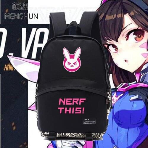 Ow new design backpacks DVA SONG HANA daily wear backpacks D.VA NERF THIS BACKPACKS NB017