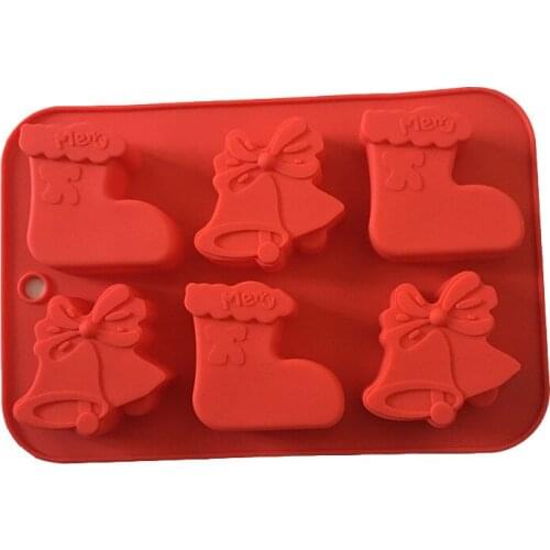 Silicone Mold Christmas Socks Christmas Bells Cake Mold Aromatherapy Mould Cookies Ice Cream Mould Silicone Molds