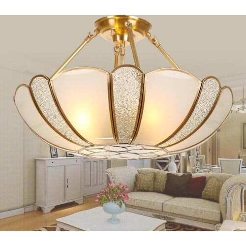 Restaurant Tiffany led Pendant Lights Dining Room E27 Hanging Lamp Lamparas Colgantes Copper Vintage Lamp bedroom Pendant Lamps