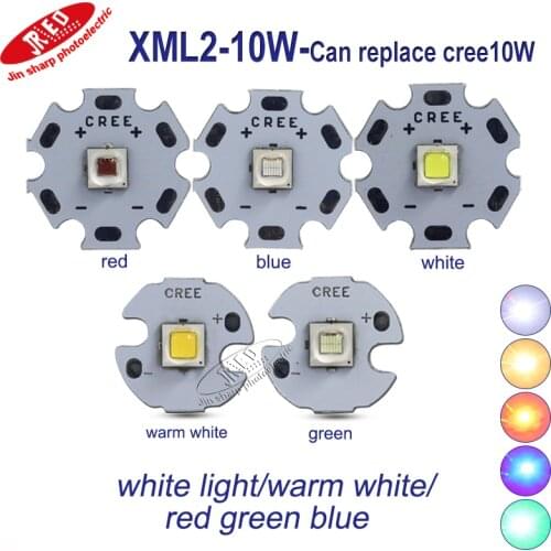 1/5/10PCS CREE XML2 LED XM-L2 Diode T6 U2 10W WHITE Neutral Warm White Flashlight chip bulb Red Green Blue High Power LED Emitte