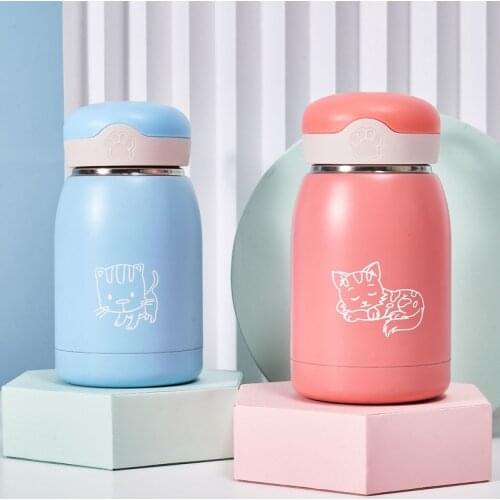 New Cartoon Cat Claw Vacuum Thermos Cup Big Belly Student Insulation Water Bottles Gift Kids Thermos Vacuum Flask