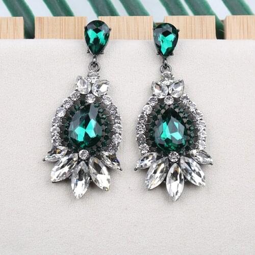 Veyofun Luxury Crystal Drop Earrings Hyperbole Party Dangle Earrings Fashion Jewelry for Women Gift Wholesale