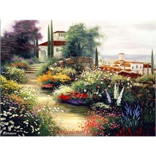 Needlework for embroidery DIY French DMC High Quality - Counted Cross Stitch Kits 14 ct Oil painting - Flower Park