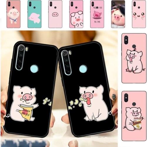YNDFCNB Cute Pig kawai Phone Case for RedMi note 7 8 9 6 5 4 X pro 8T 5A
