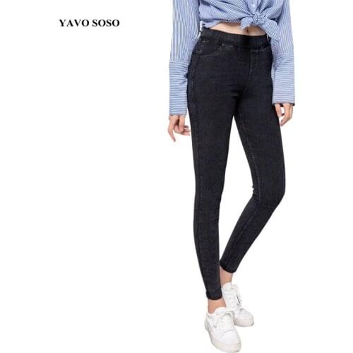 New Arrival Autumn and Winter Women leggings elastic Plus size 6XL Snowflake sand wash imitation jeans womens pants