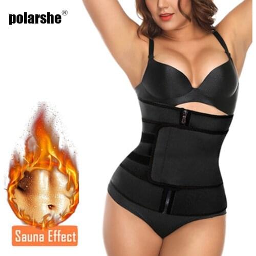 Women Waist Trainer Tummy Body Shaper Thermo Sweat Belt Waist Trainer Girdle Corset Fat Burning Fitness Modeling Strap Shapewea