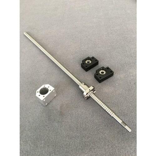 1Set SFU1204 Ball Screw RM1204 250 300 500 600 1000 1500mm + BK10 BF10 + Ball Nut Housing