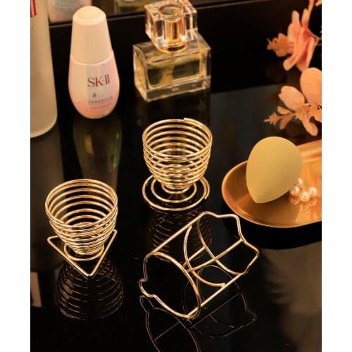 Metal Makeup Sponge Holder Makeup Puff Rack Blender Storage Rack Sponge Drying Stand Holder Makeup Brushes Puff Drying Tool