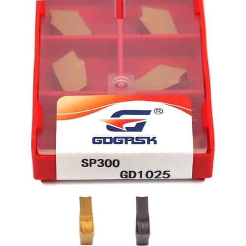 10pcs SP200 SP300 SP400 GD1025 GD1125 Grooving Carbide Turning Insert CNC Lathe Turning Tool Strong Wearresistant Slotted Blade