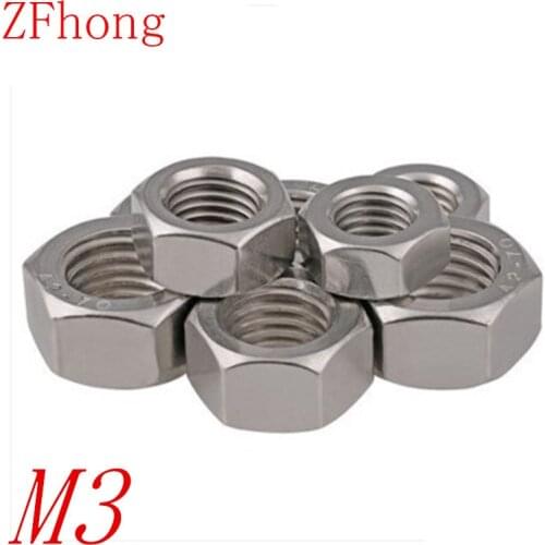 1000PCS DIN934 M3 Stainless Steel 304 Hex Nut