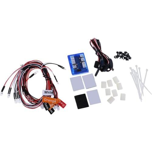 12 LED RC Car Light Kit Flashing Head Light Lamp System for 1:10 HSP Traxxas RC Car Parts