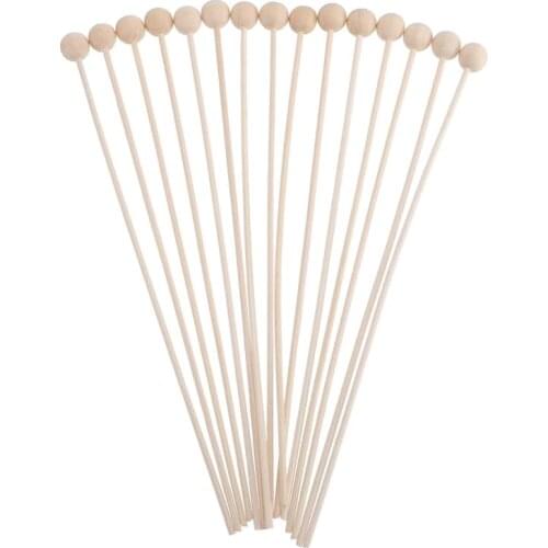 15pcs Aroma Fragrance Diffuser Wood Bead Diffuser Sticks for Home Office Spa Reed Diffuser Sticks