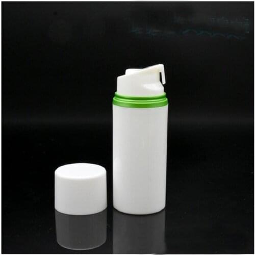 80ML plastic airless bottle with airless pump green line used for lotion/cream/gel/foundation/whitening liquid serum containing