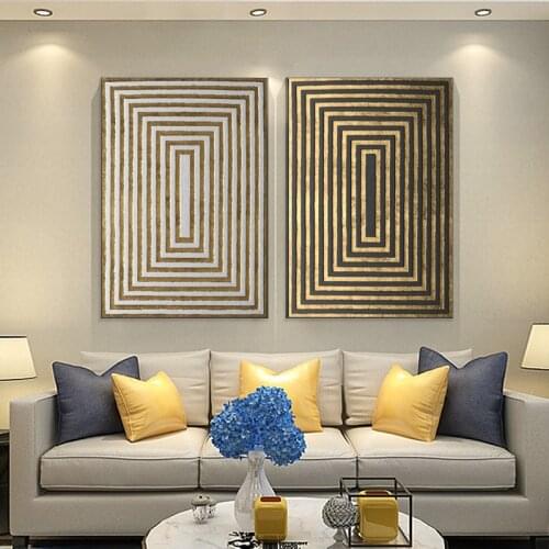 Abstract Spiral Stripes Combination Canvas Paintings Poster And Print Decorative Wall Art Pictures Living Room