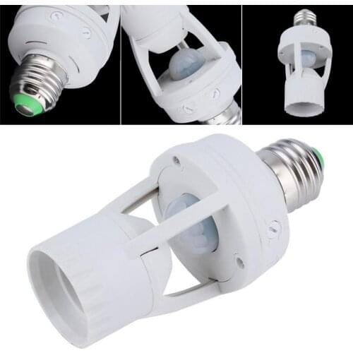 AC 110-240V 360 Degrees PIR Induction Motion Sensor IR Infrared Human E27 Plug Socket Switch Base Led Bulb Light Lamp Holder