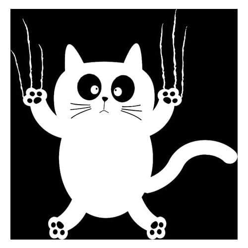 Car styling Vinyl Decal Funny Cat Pet Animal Car Stickers Black Silver