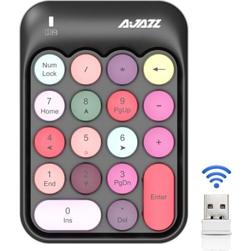 2.4G Wireless Keyboard Mini 18 Keys Numeric Keypad Computer Digital Keyboard For PC Accounting tasks Pink Keyboard