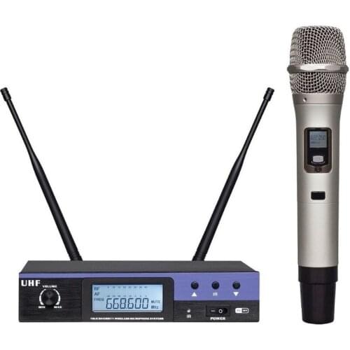 Bolymic UHF True Diversi 100 Channel Wireless Microphones System Karaoke cordless microphone