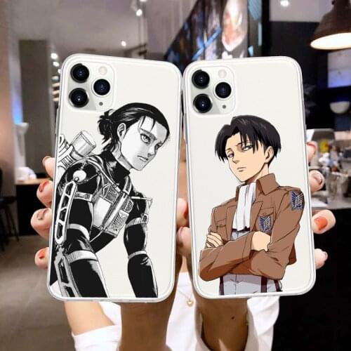 Anime Japanese attack on Titan Phone Case For iphone 12 mini 11 pro XS MAX 8 7 6 6S Plus X SE2020 XR Soft TPU Fundas Coque cases