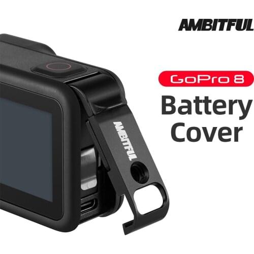 AMBITFUL Gopro Hero Black 8 Battery Cover Lid With 1/4 Screws Removable Type-C Charging Cover Port for Gopro 8