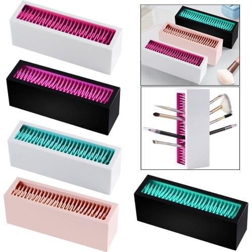 Makeup Brushes Holder Silicone Storage Rack for Cosmetic Tools Desktop Makup Brush Holder Organizer Rack
