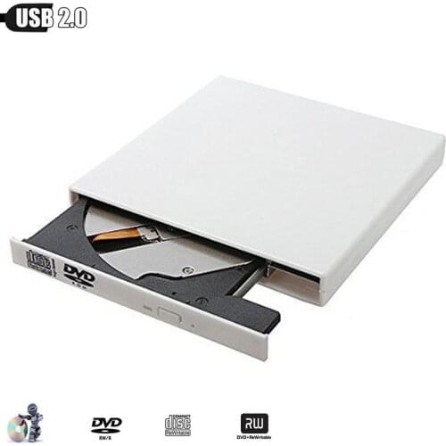 For Samsung Sony Acer Laptops PC Slim Portable USB 2.0 External DVD Drive 8X DVD-ROM Combo Player 24X CD-R Writer Optical Drive