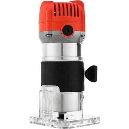 800W Electrical Wood Milling Slotting Machine Electric Hand Trimmer Router Wood Carving Machine Copper Motor For Woodworking