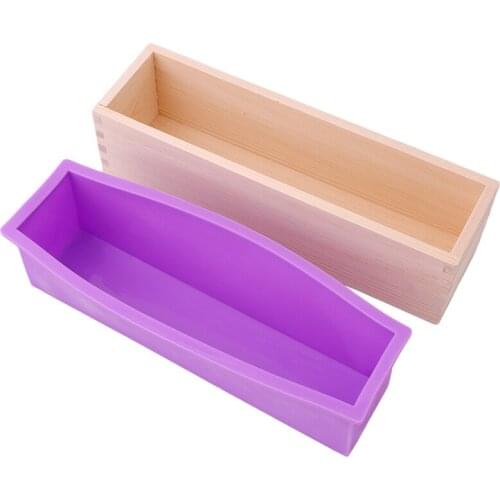 Toast Mold Wooden Box Can Make 900G Loaf Soap Molds Rectangle Pastry Bread Wood Box For Handmade Swirl Cold Process