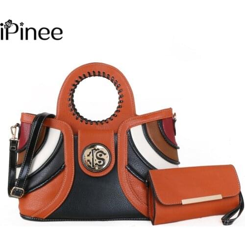 IPinee 2pcs/Set Designer 2021 new luxury handbags fashion leather handbag qualities shoulder messenger bag ladies tote bolsa fem