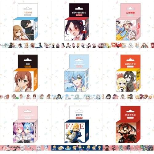 1.5cm*5m Japanese Anime Cartoon Washi Tape Adhesive Tape DIY Scrapbooking Sticker Label Masking Tape