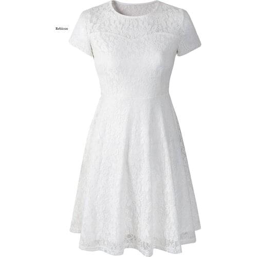 5Xl Plus Size Dress Fashion Women Elegant Sweet Hallow Out Lace Dress Sexy Party Princess Slim Summer Dresses Vestidos Red Blue