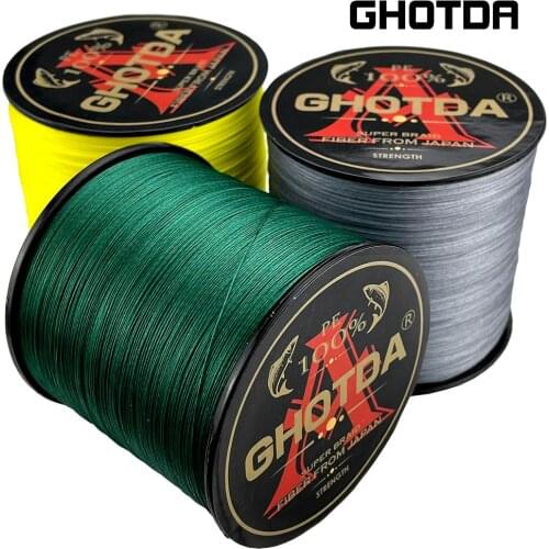 GHOTDA PE 9 Strands Braided Fishing Line Japan Super Multifilament Wire Saltwater 500M Accessories