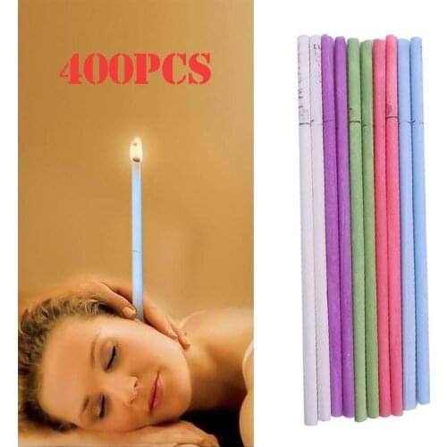 400pcs/set Healthy Care Ear Candle Ear Treatment Ear Wax Removal Cleaner Ear Coning Treatment Indiana Therapy Fragrance Candling