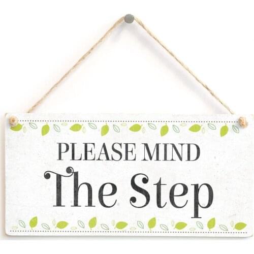 Meijiafei Please Mind The Step - Home Accessory Novelty Gift Sign 10" X 5"