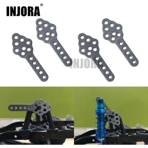INJORA 4Pcs CNC Metal Shock Absorber Mount Adjust Height Angle Stand for RC Crawler Car Axial SCX10 90046 D90 D110