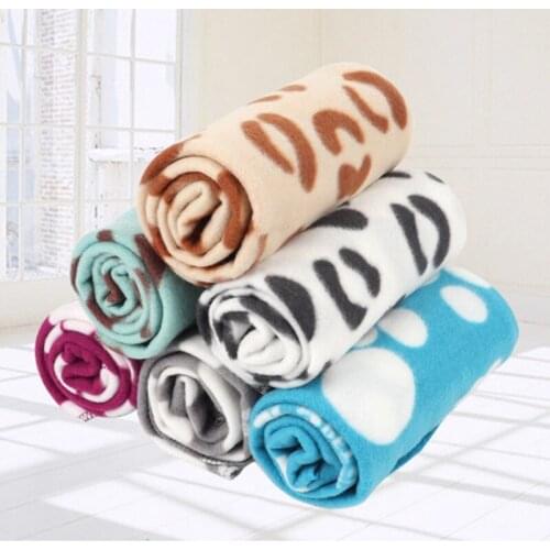 Lovely Paw Bone Print Pet Dogs Cats Bed Mat Blanket Soft Winter Warm Pet Puppy Bed Sofa Pet Product Cushion Cover Towel