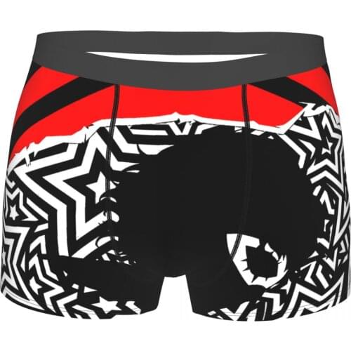 Mens Panties JOKER Men Boxer Underwear Cotton for Male Persona 5 P5s Role-playing Games Large Size Lot Soft