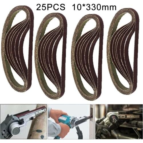 25pcs Set Abrasive Air Finger Sander Sanding Belt DIY Workshop Polishing Tool