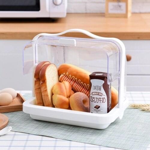 Table Storage Box See-Through Storage Holder Multi-Functional Foldable Lid Top Handle Food Cosmetic Office Holder