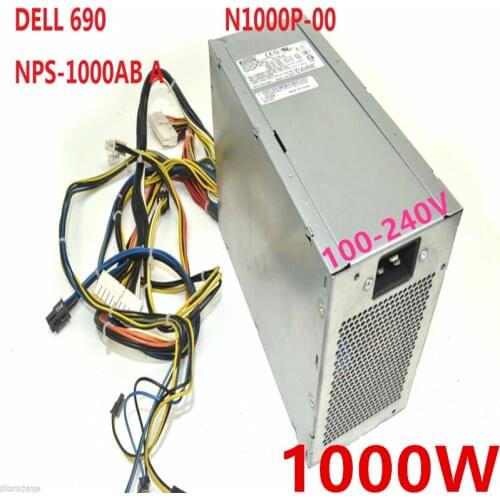New PSU For Dell Precision 490 690 XPS700 710 720 T7400 1000W Power Supply N1000P-00 NPS-1000AB A ND285