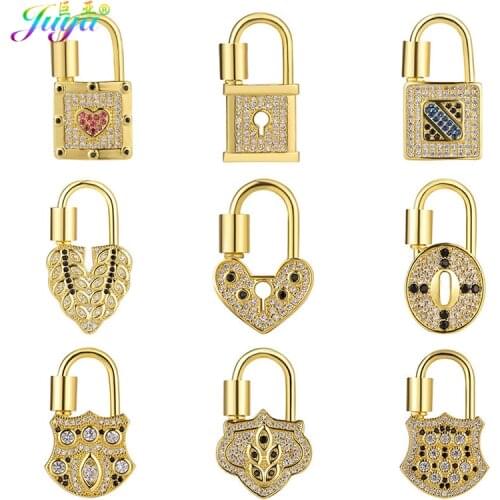Juya DIY New Design Creative Locket Pendant Fasteners Screw Lock Clasps Accessories For Needlework Trendy Charms Jewlery Making